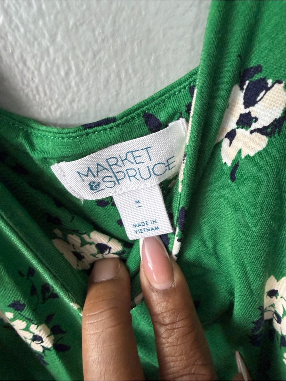 Market & Spruce Green Floral Maxi Dress - Sleeveless Scoop Neck medium - Picture 4 of 9